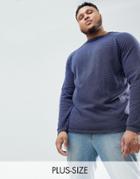 Replika Plus Sweater In 100% Cotton - Navy