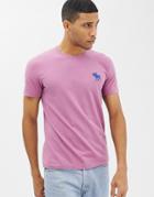 Abercrombie & Fitch Large Icon Logo T-shirt In Dark Pink