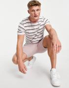 Jack & Jones Originals Stripe T-shirt In White