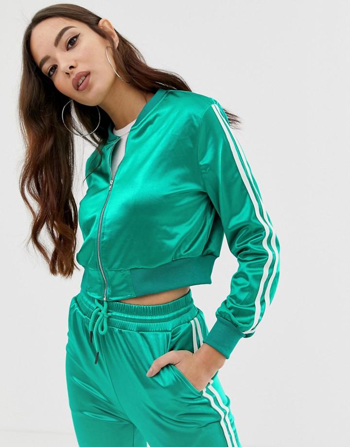 Club L Satin Jacket - Green