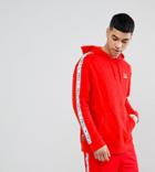 Puma Pullover Hoodie With Taped Side Stripe In Red Exclusive To Asos - Red