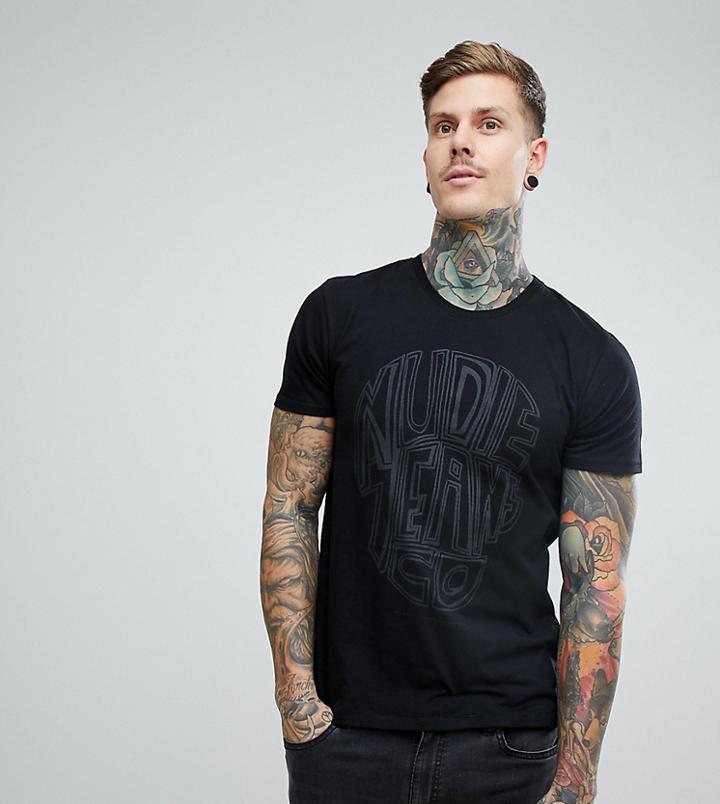 Nudie Jeans Co Anders Logo Skull T-shirt - Black