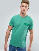 Esprit T-shirt With Patch Pocket - Green