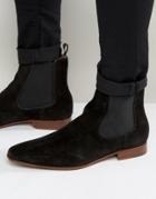 Aldo Biondi Suede Chelsea Boots - Black