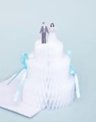 Meri Meri 3d Honeycomb Wedding Cake Card - Multi