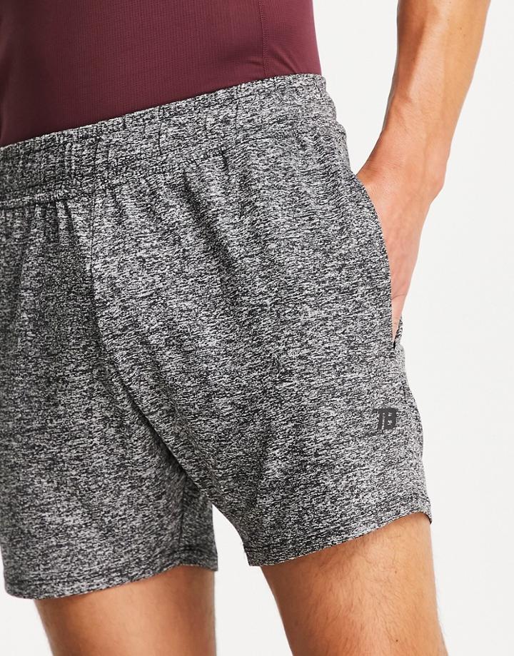 Threadbare Active Mid Length Training Shorts In Gray Heather-grey
