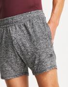 Threadbare Active Mid Length Training Shorts In Gray Heather-grey