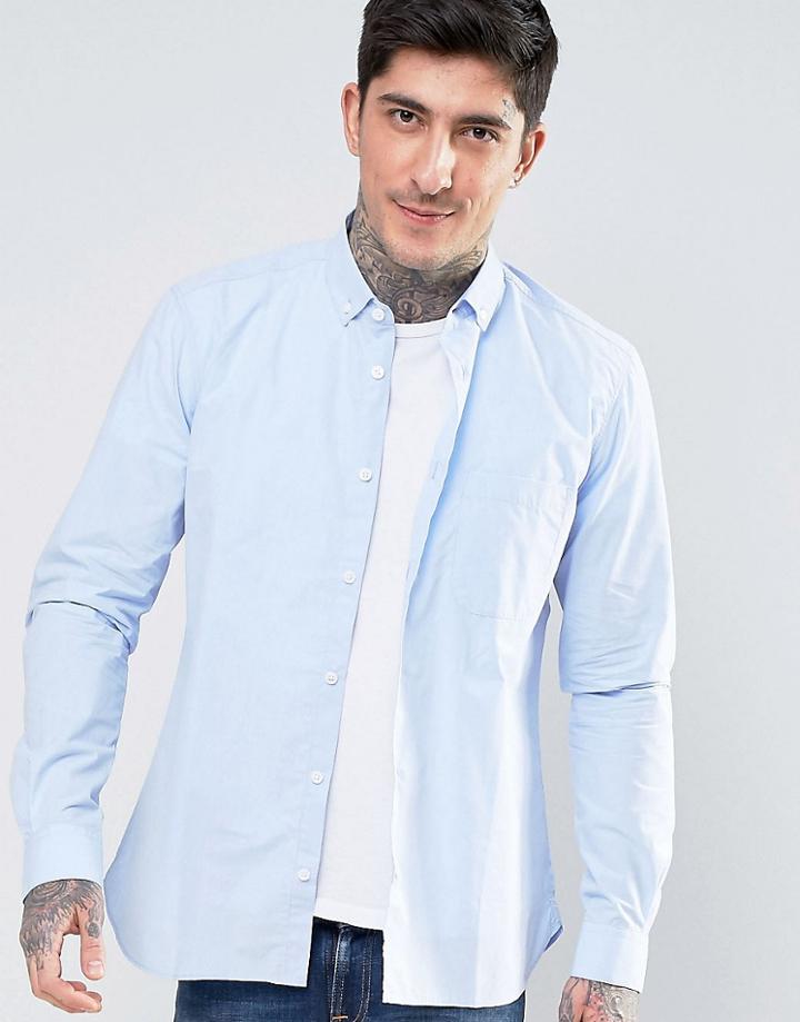 Ymc Poplin Button Down Shirt - Blue