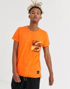 Sixth June Camo Pocket T-shirt In Orange