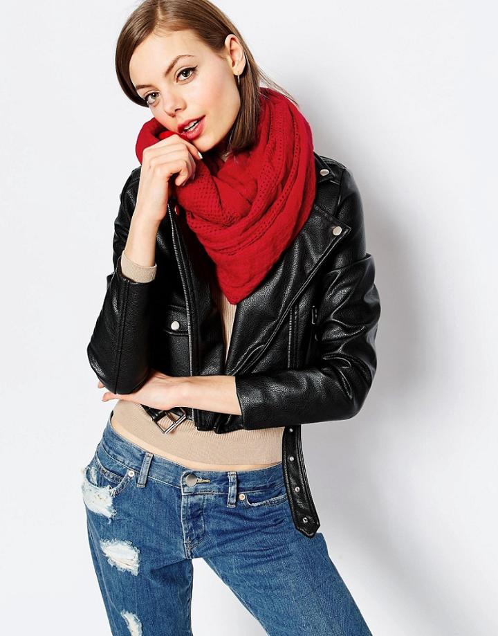 Buji Baja Textured Infinity Scarf - Pink