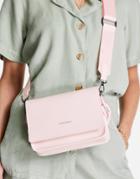 Claudia Canova Cross Body Grab Bag With Chunky Chain In Pink