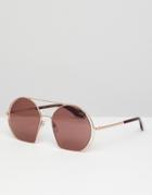 Marc Jacobs Oversized Round Sunglasses In Red - Red