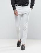 Religion Super Skinny Suit Pants In Pale Gray - Gray