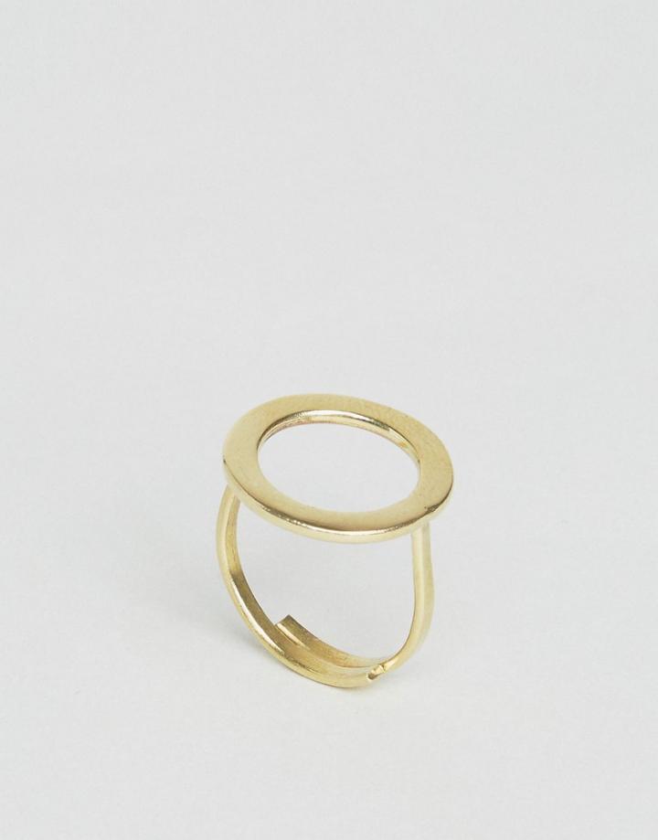 Made Hollow Round Ring - Gold