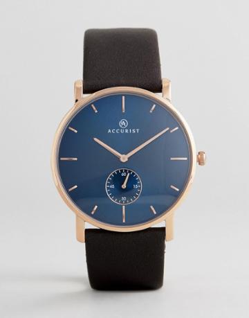 Accurist 7167.01 Leather Watch In Brown - Black