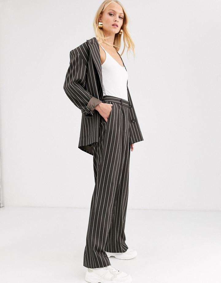 Asos Design Mensy Suit Pants In Pinstripe-multi