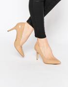 New Look Patent Heeled Court Shoe - Tan