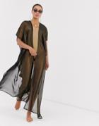 Candypants Kimono In Shimmer Bronze-copper