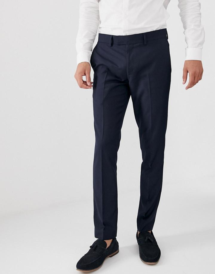 Farah Henderson Skinny Fit Pants In Navy - Navy
