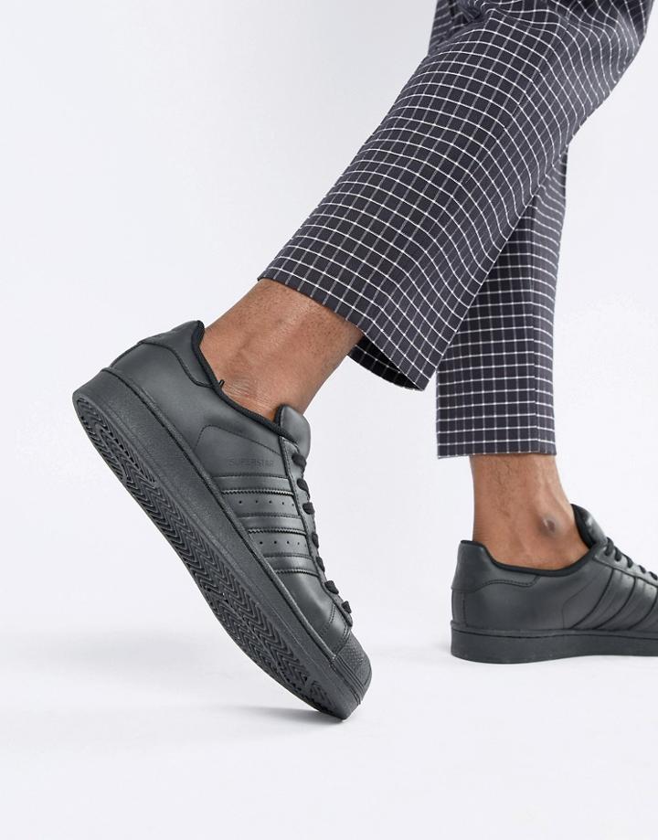 Adidas Originals Superstar Sneakers In Triple Black - Black