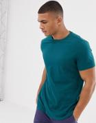 Asos Design Organic T-shirt With Crew Neck In Green