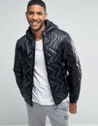 Emporio Armani Ea7 Insulated Jacket With Hood - Black