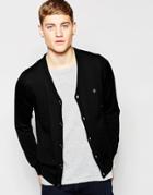 Farah Tallow Wool Basic Cardigan - Black