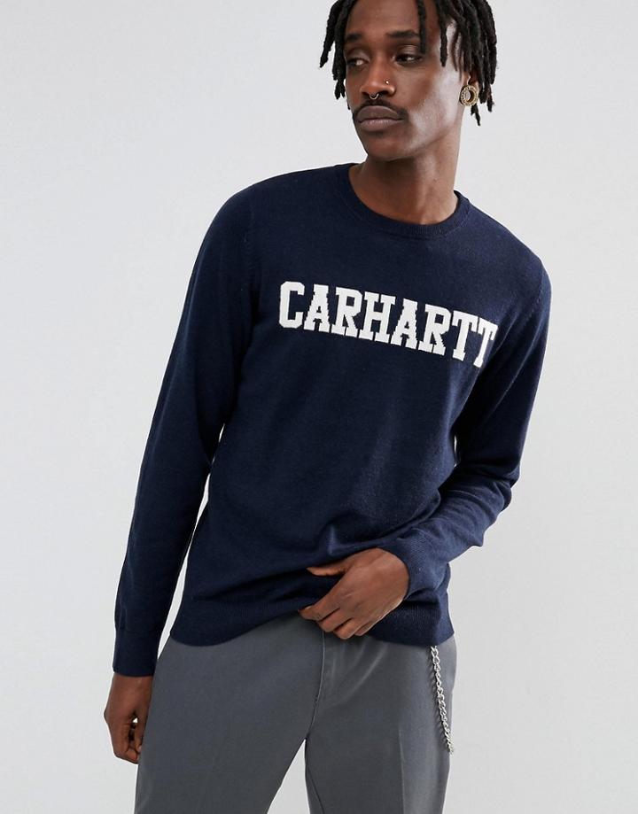 Carhartt Wip College Sweater - Navy