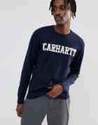 Carhartt Wip College Sweater - Navy