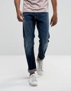Nudie Jeans Co Fearless Freddie Loose Taper Fit Jean Indigo Shadow Wash - Navy