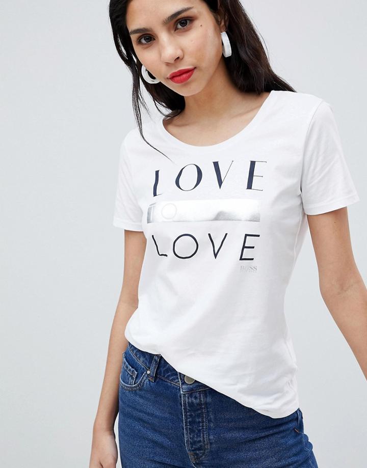 Boss Casual Love Logo T-shirt - White