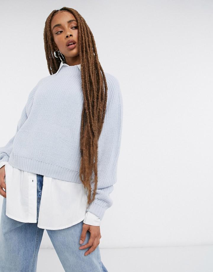 Threadbare Chloe Crew Neck Sweater-blue