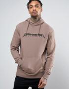 Good For Nothing Hoodie In Stone With Tour Print - Beige