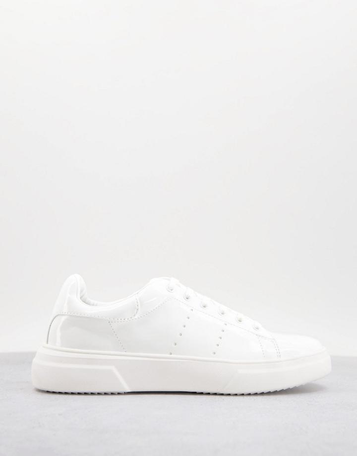 Topman Drone White Chunky Patent Sneakers