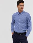 Burton Menswear Slim Shirt In Blue - Blue