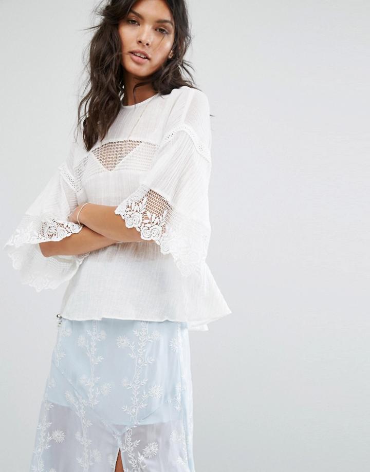 Stevie May Lunar Lace Top - White