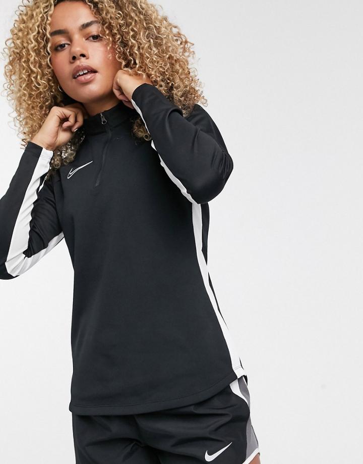 Nike Soccer Dry Academy Long Sleeve Top In Black