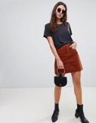 Blank Nyc Cord Mini Skirt - Copper