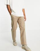Selected Homme Chino In Loose Fit In Beige-neutral
