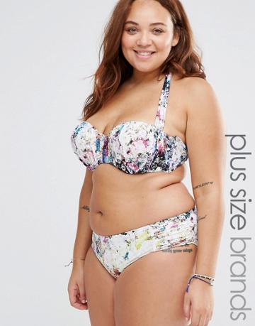 Robyn Lawley Wild Bouquet Halter Tie Bikini Top - Multi