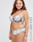 Robyn Lawley Wild Bouquet Halter Tie Bikini Top - Multi