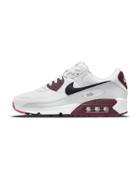 Nike Air Max 90 Sneakers In White/burgundy