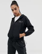 Haus By Hoxton Haus Zip Up Logo Track Jacket In Black