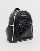 Claudia Canova Mouvement Black Backpack With White Piping