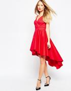 Asos Prom Dress With High Low Hem - Red