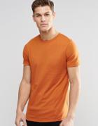 Asos T-shirt With Crew Neck In Orange - Orange