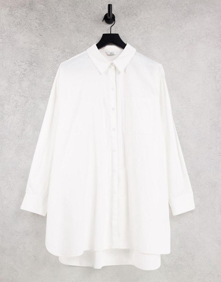 Envii Calathea Oversized Shirt In White-yellow