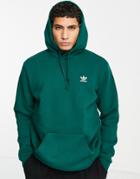 Adidas Originals Essentials Hoodie In Dark Green