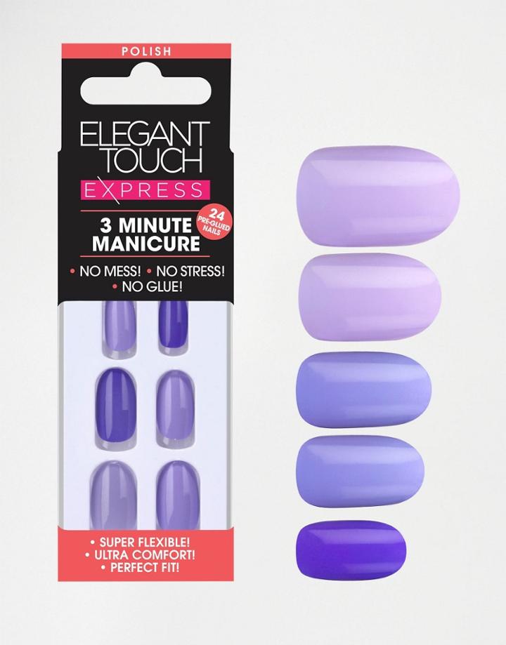 Elegant Touch Express Polish False Nail - Ombre - Plum Ombre