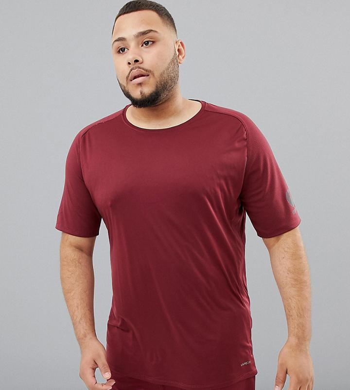 Canterbury Plus Vapodri Superlight T-shirt In Burgundy Exclusive To Asos - Red